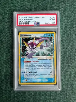 Vaporeon Gold Star PSA 2 2007 Pokemon Ex Power Keepers #102 - Image 1