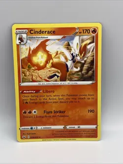 Pokemon - Cinderace - 034/202 : Sword & Shield Base Set - Non Holo - Image 1
