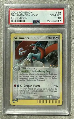 Pokemon Karte Salamence HOLO EX Dragon 19/97 Englisch PSA 10 GEM MT 2003 - Image 1