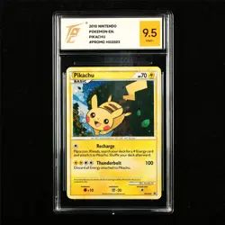 TQG 9.5 MINT+ 2010 Pokemon ENG Pikachu HGSS03 PROMO - Image 1