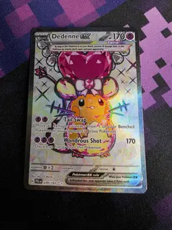 Pokemon Dedenne ex 239/193 Paldea Evolved Scarlet & Violet Rare Full Art NM/MT - Image 1