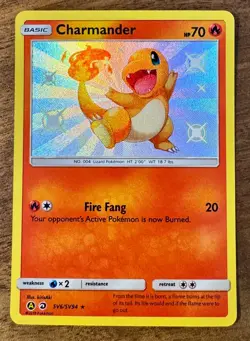Pokemon TCG - Hidden Fates - Charmander SV6/SV94 Shiny Vault NM/M - Image 1