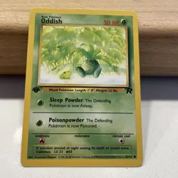 Pokemon TCG Oddish 63/82 1st Edition Team Rocket Common WOTC vintage - Image 5