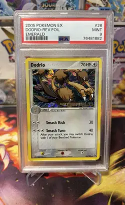 PSA 9 Dodrio Reverse Holo Foil 26/106 EX Emerald Stamp 2005 Pokemon TCG - Image 1