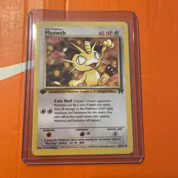 Pokemon TCG Meowth 62/82 1st Edition Team Rocket common WOTC vintage - Image 1