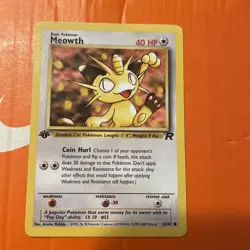 Pokemon TCG Meowth 62/82 1st Edition Team Rocket common WOTC vintage - Image 3