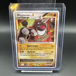 Pokemon TCG Rhyperior LV.X DP29 Diamond Pearl Black Star Holo LP EXCELLENT - Image 1