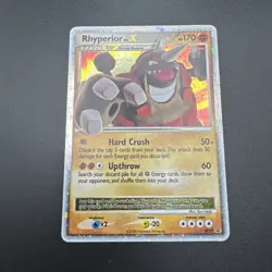 Pokemon TCG Rhyperior LV.X DP29 Diamond Pearl Black Star Holo LP EXCELLENT - Image 2