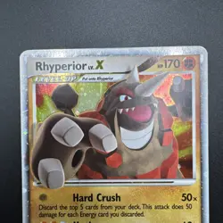 Pokemon TCG Rhyperior LV.X DP29 Diamond Pearl Black Star Holo LP EXCELLENT - Image 4