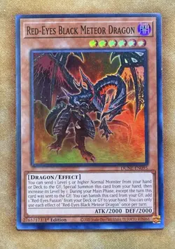 Yugioh Red-Eyes Black Meteor Dragon DUNE-EN095 Super Rare 1st Ed NM - Image 1