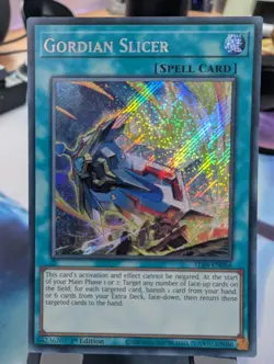 YuGiOh! Gordian Slicer ALIN-EN066 Secret Rare 1st Ed - Image 1