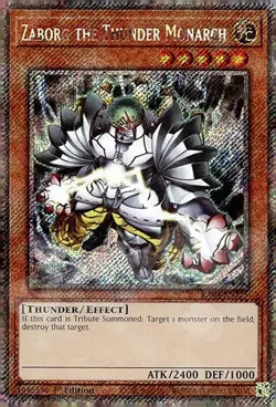 Yugioh Zaborg the Thunder Monarch - 1st Platinum Secret Rare NM - Free Holo - Image 1