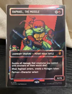 MTG Raphael, the Muscle Surge Foil Borderless 8-Bit Pixel Art MTG Card 0091 - Image 3