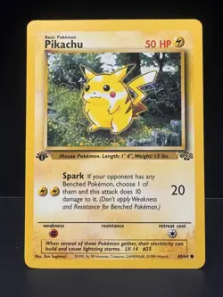 Pikachu 1st Edition Jungle 60/64 Vintage Pokemon Card - Image 1