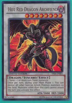 Hot Red Dragon Archfiend Ultra Rare Yu-Gi-Oh! 5D's Manga Promotional Cards YF06- - Image 1
