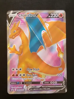 Charizard V SWSH050 Swsh: Sword & Shield Promo Full Art Holo Pokemon TCG Card - Image 1
