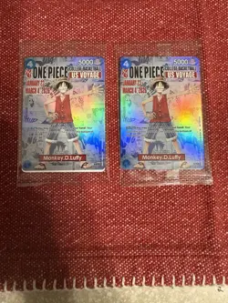 Bandai One Piece CCG US Voyage Monkey D. Luffy Promo Holo Cards (2) 2026 - Image 1