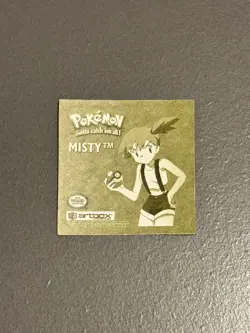 Misty R01, NM, Gold Bordered Holo, Artbox Series 1, 1999 Sticker, Pokemon Cards - Image 3