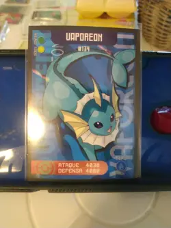 Pokemon Pokedex Vaporeon Card (Peruvian) - Image 1
