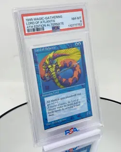 MTG Lord of Atlantis - PSA 8, NM-Mint, English Alternate Fourth Edition - Image 1