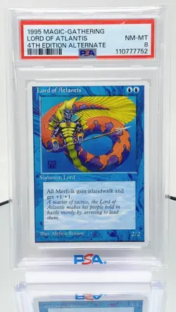 MTG Lord of Atlantis - PSA 8, NM-Mint, English Alternate Fourth Edition - Image 3