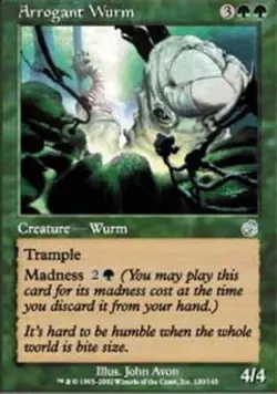 Arrogant Wurm Torment MTG LP/MP Moderately Played - Image 1