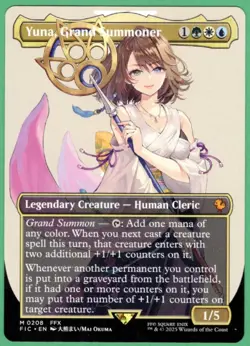 MTG Yuna, Grand Summoner Borderless (Final Fantasy) 0208 - Image 1