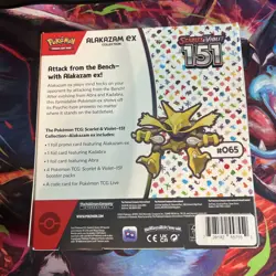 Pokemon TCG Scarlet and Violet - 151 Alakazam ex Collection Box - 4 Packs 820650855269 - Image 2