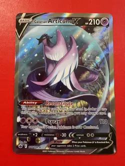 Pokemon TCG Galarian Articuno V 170/198 Chilling Reign Ultra Rare Full Art Holo - Image 1