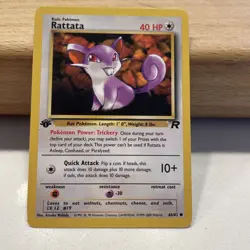 Pokemon TCG Rattata 66/132 1st Edition Team Rocket Common WOTC vintage - Image 5