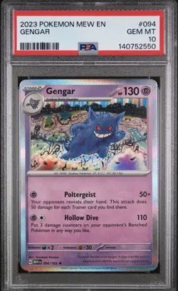 2023 POKEMON MEW EN-151 #094 GENGAR PSA 10 - Image 1