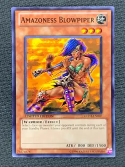 Amazoness Blowpiper GLD3-EN007 Common Limited Edition Yugioh Card - Image 1