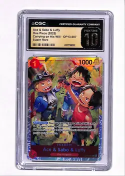 2025 Carrying on His Will Ace & Sabo & Luffy CGC 10 (BCGA6) #OP13-007 - Image 1