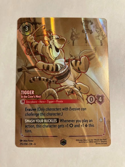 Disney Lorcana Tigger In the Crow's Nest Enchanted 215/204 EN-6 Card Azurite Sea - Image 1