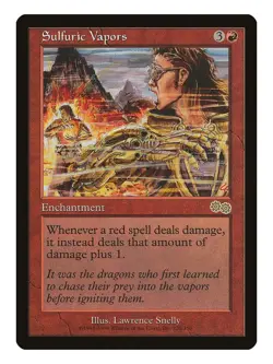 Sulfuric Vapors MTG Urza's Saga Rare LP Lightly Played Single Card - Image 1