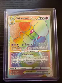 Pokemon TCG Whimsicott VSTAR Rainbow Ultra Rare Card 175/172 Brilliant Stars NM - Image 1