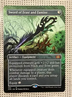 Sword of Feast and Famine (Borderless) Double Masters Regular - Image 1
