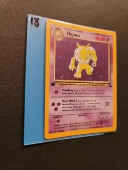 Pokemon TCG 1st Edition Fossil Hypno #8 Holo LP WoTC 1999 - Image 2