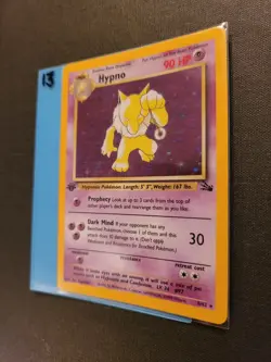 Pokemon TCG 1st Edition Fossil Hypno #8 Holo LP WoTC 1999 - Image 3