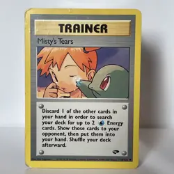 Pokemon 1999-2000 Vintage TCG Trainer Misty's Tears #118/132 Gym Challenge LP - Image 1
