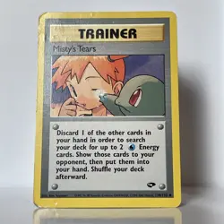 Pokemon 1999-2000 Vintage TCG Trainer Misty's Tears #118/132 Gym Challenge LP - Image 2