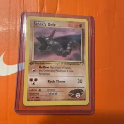 Pokemon TCG Brock's Onix 69/132 gym hero’s 1st Edition Common card WOTC Vintage - Image 1