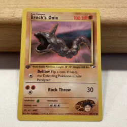 Pokemon TCG Brock's Onix 69/132 gym hero’s 1st Edition Common card WOTC Vintage - Image 5