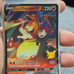 Pokemon TCG Lance's Charizard V Promo Holo Dragon Type 220 HP 200 Attack SWSH133 - Image 1