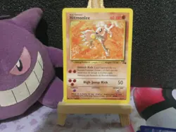 Pokemon Hitmonlee - #22/62 - NON HOLO! - Fossil Vintage Unlimited 1999 WOTC LP - Image 1