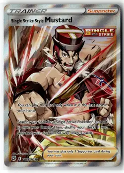 Single Strike Style Mustard ⭐ TG28 Holo Brilliant Stars Trainer Pokemon NM - Image 1