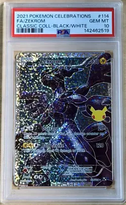 2021 Pokemon Celebrations #114 Classic Zekrom Full Art Holo PSA 10 Gem 💎 Mint - Image 1
