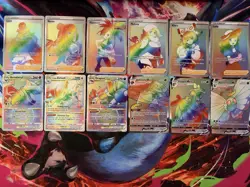 Pokemon Lot of 13 Rainbow Secret Rares From Sword & Shield Era - Image 1
