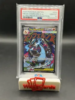 2025 Pokemon Black Star Promo Mega Charizard X ex #023 Ultra Premium Coll PSA 10 - Image 1