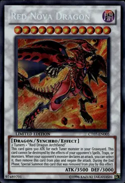 Yu-Gi-Oh! Red Nova Dragon Secret Rare CT07-EN005 - Image 1